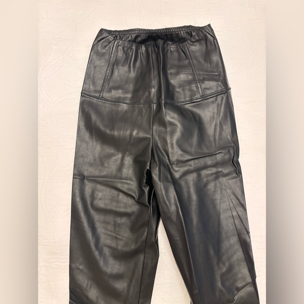 Wilfred Black Faux Leather Pants